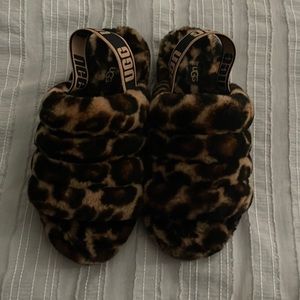 Leopard Print Ugg Slippers- Never Worn
